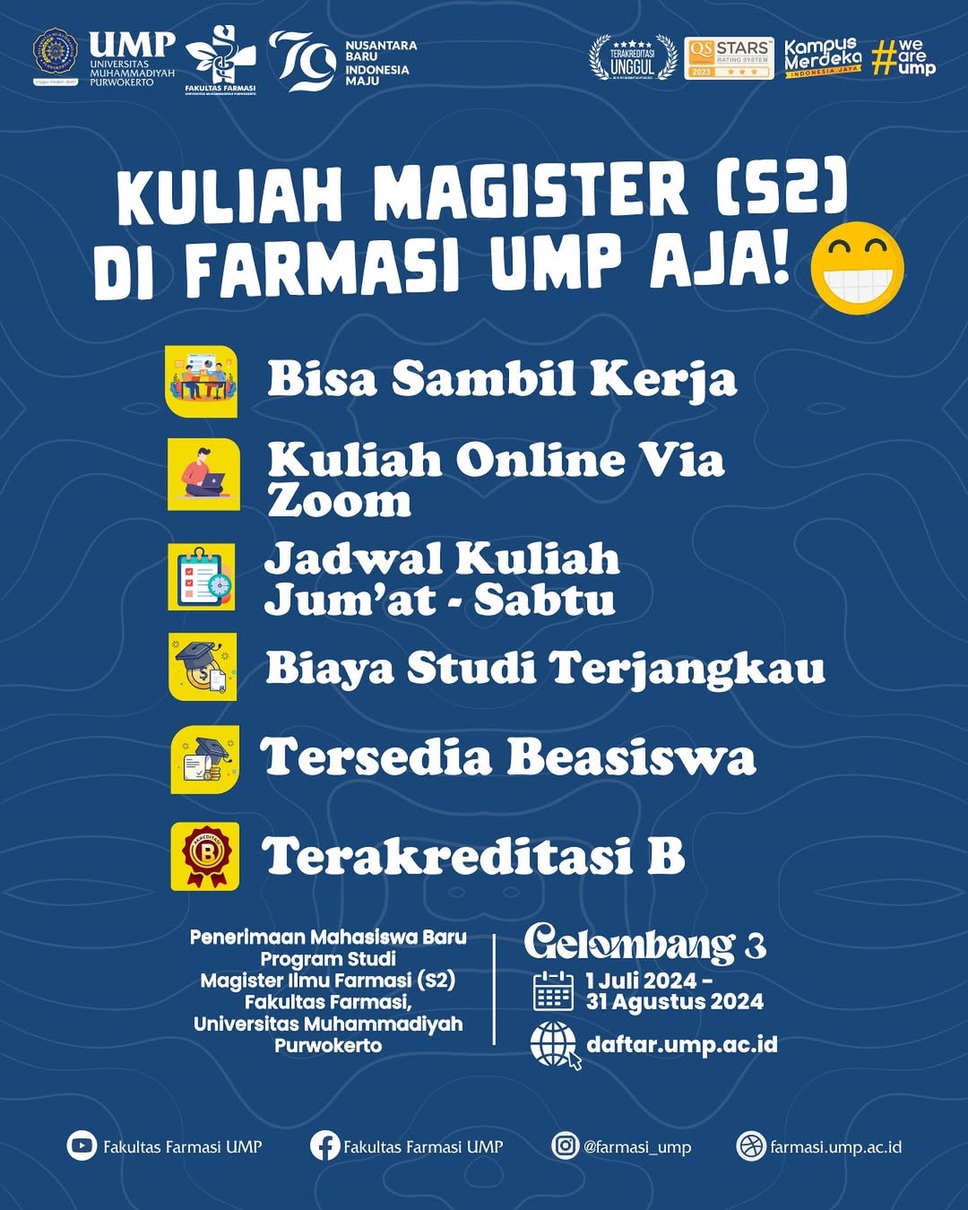 Kesempatan Kuliah Magister di Fakultas Farmasi UMP